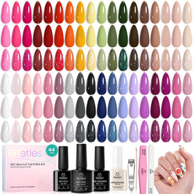 Set de vernis à ongles gel beetles de 44pcs avec 36 couleurs variées