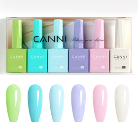 Set de vernis à ongles gel CANNI avec 6 couleurs printanières