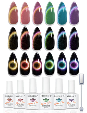 Set de vernis à ongles gel Cat Eye modelones 6 couleurs