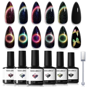 Set de vernis à ongles gel Cat Eye modelones avec 6 couleurs