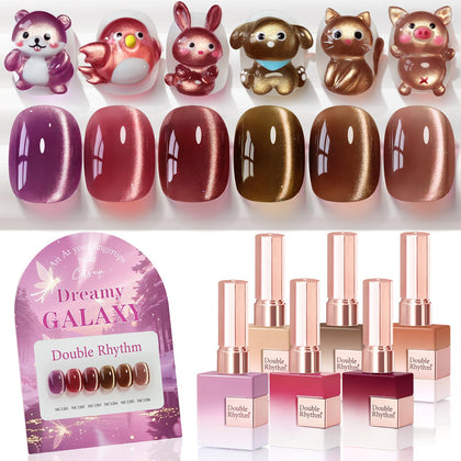 Set de vernis à ongles gel Double Rhythm 6 couleurs 15ml