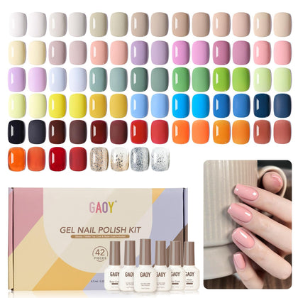 Set de vernis à ongles gel GAOY 42 pcs avec 39 couleurs