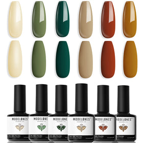 Set de vernis à ongles gel modelones avec 6 couleurs dans un coffret élégant