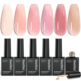 Set de vernis à ongles gel nude Beetles avec 6 couleurs tendance