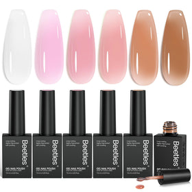 Set de vernis à ongles jelly gel nude de beetles, couleurs variées