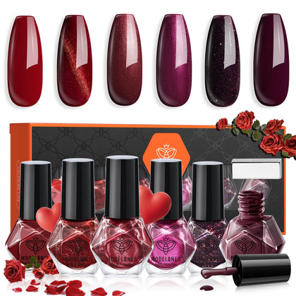 Set de vernis à ongles modelones 6 couleurs vue avant