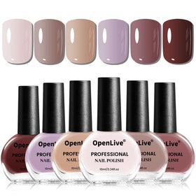 Set de Vernis à Ongles Nude OpenLive - 6 flacons de couleur