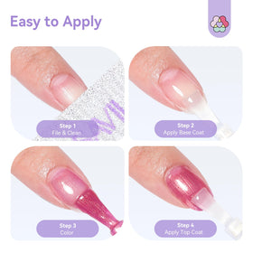 Set de vernis à ongles SAVILAND sur une table de maquillage