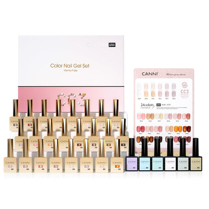 Set de vernis gel CANNI CC3 Jelly 30 pièces avec bouteilles colorées