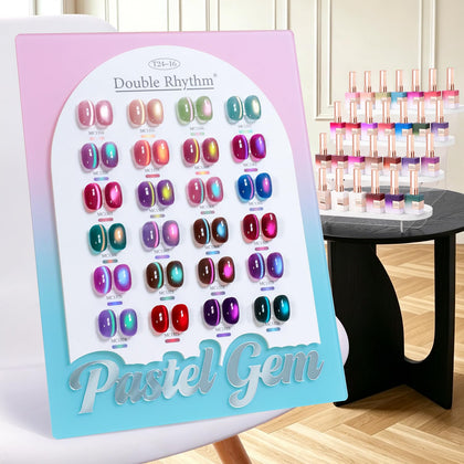 Set de vernis gel Cat Eye Double Rhythm 28Pcs 15ml avec divers flacons