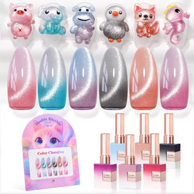 Set de vernis gel Double Rhythm 6 couleurs 15ml vue de face