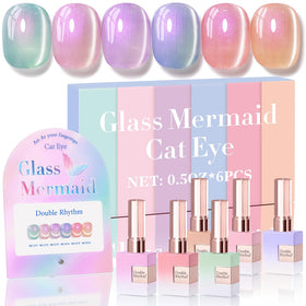 Set de vernis gel Double Rhythm 6 couleurs en bouteilles de 15ml