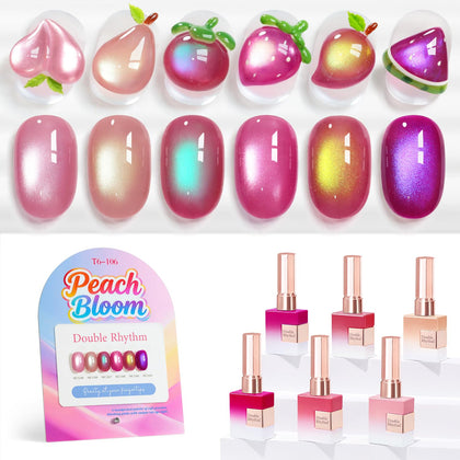 Set de vernis gel Double Rhythm 6 couleurs en flacons de 15ml