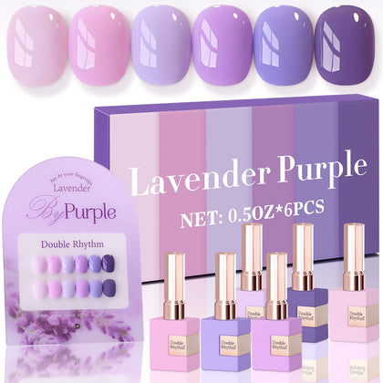 Set de vernis gel Double Rhythm 6 pcs 15 ml avec couleurs unifiées