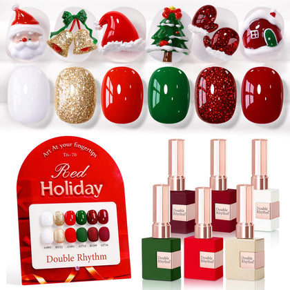 Set de vernis gel Double Rhythm 6 pcs 15 ml avec couleurs variées
