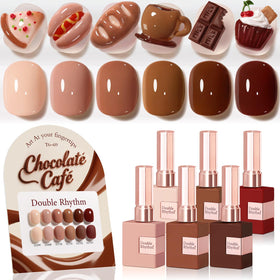 Set de vernis gel Double Rhythm 6 pcs 15 ml avec flacons assortis