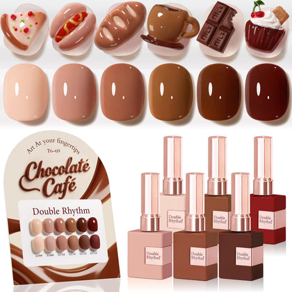 Set de vernis gel Double Rhythm 6 pcs 15 ml avec flacons assortis