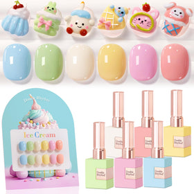 Set de vernis gel Double Rhythm 6 Pcs 15 ML avec flacons colorés