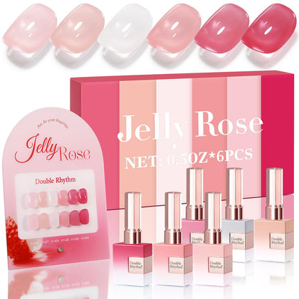 Set de vernis gel Double Rhythm 6 pcs 15 ML en vue de face