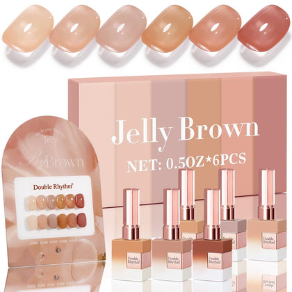 Set de vernis gel Double Rhythm 6 Pcs 15 ML en vue de face
