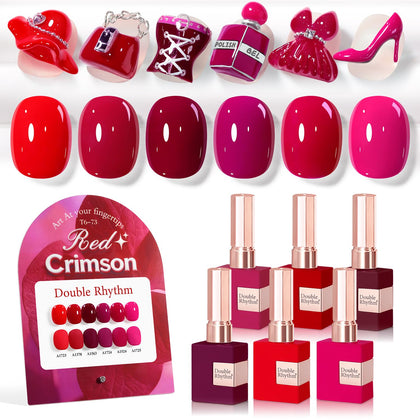 Set de vernis gel Double Rhythm 6 pcs de 15 ml avec flacons identiques