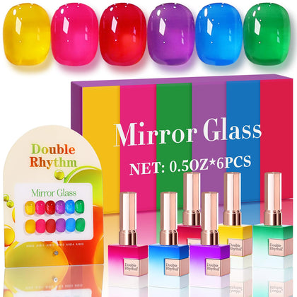 Set de vernis gel Double Rhythm 6 pièces 15 ML avec flacons colorés