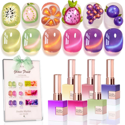 Set de vernis gel Double Rhythm avec 6 flacons de 15ml
