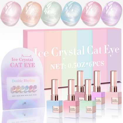 Set de vernis gel Double Rhythm six flacons de couleurs diverses