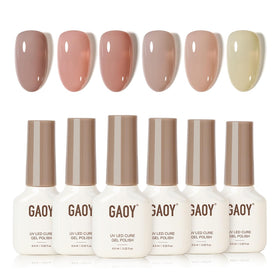 Set de vernis gel GAOY avec 6 couleurs crémeuses et un aimant cat eye