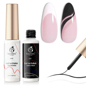 Set de Vernis Gel Liner Noir et Blanc beetles, vue avant