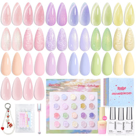 Set de vernis pastel Beetles Gel Polish avec 20 couleurs variées