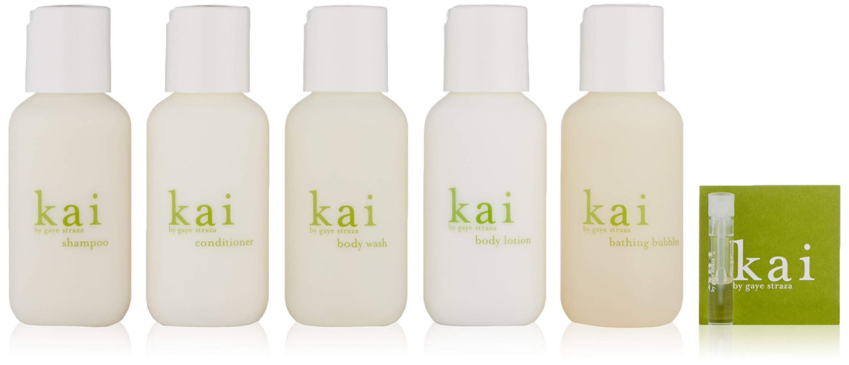 Set de voyage bain et douche kai avec sac en chanvre naturel
