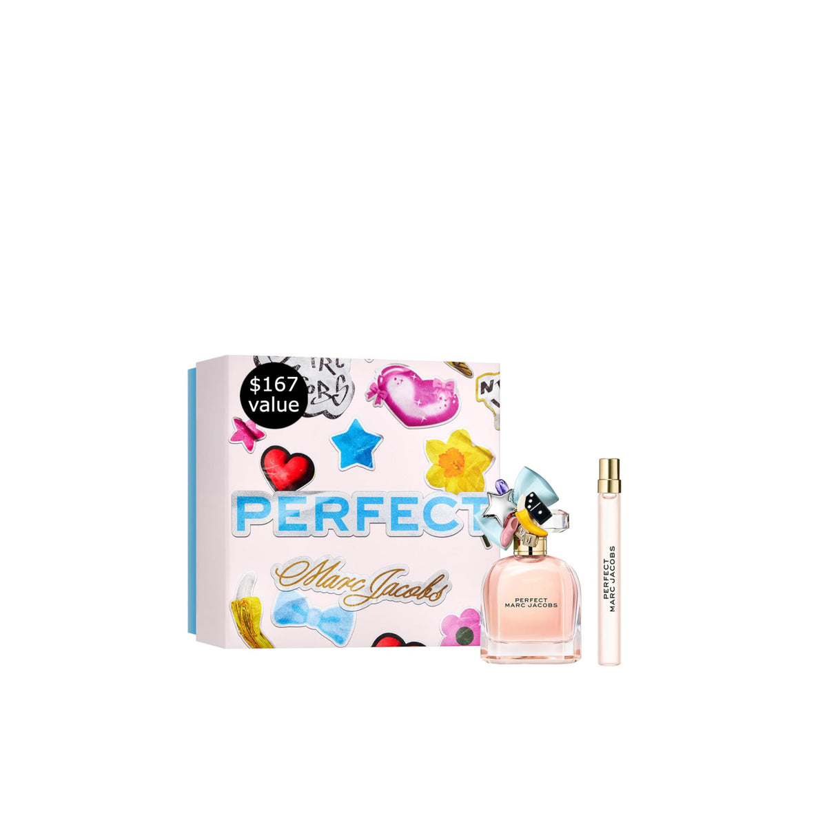 Set Eau de Parfum Marc Jacobs Perfect 2 pièces avec flacon et spray de voyage