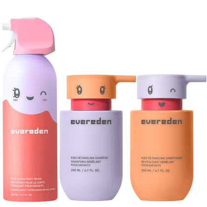 Set Evereden shampooing, après-shampooing et gel douche pour enfants
