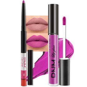 Set evpct comprenant un rouge à lèvres liquide fuchsia et un crayon à lèvres
