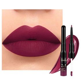 Set evpct crayon à lèvres et rouge à lèvres mat couleur prune