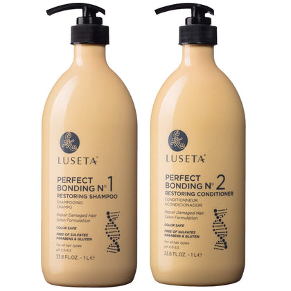 Set L LUSETA Perfect Bonding shampooing et après-shampooing 1000 ml, vue avant