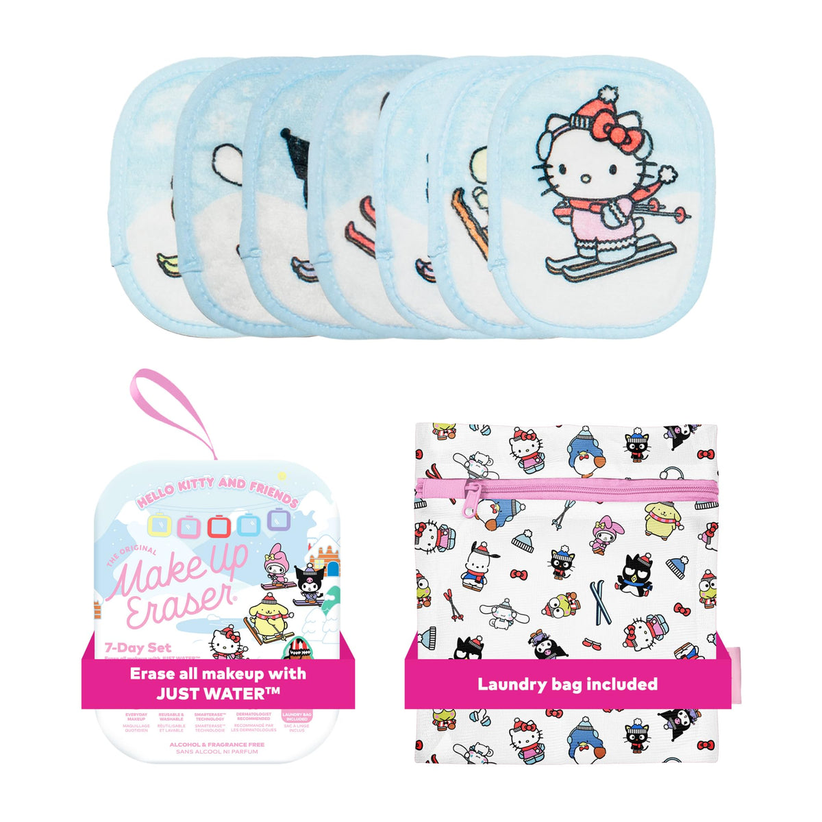 Set MakeUp Eraser 7 Jours devant avec motif Hello Kitty