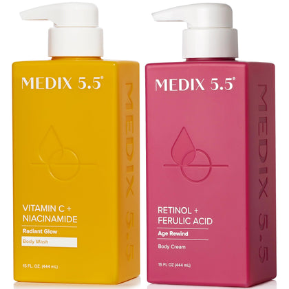 Set Medix 5.5 avec gel douche vitamine C et crème retinol