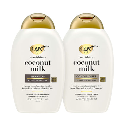 Set OGX Nourrissant au Lait de Coco 2 x 385 ml vue avant