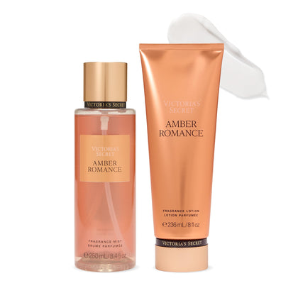 Set Victoria's Secret Amber Romance avec brume et lotion 8,4 oz