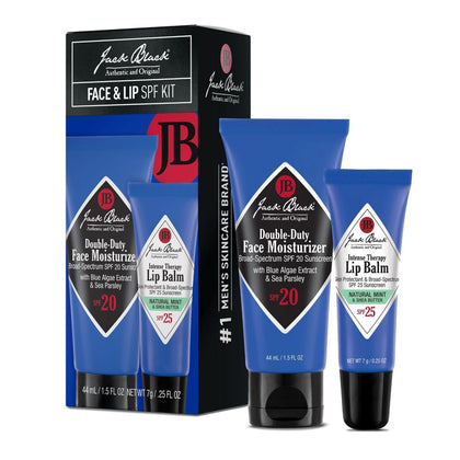 Set Visage et Lèvres Jack Black avec crème hydratante et balm à lèvres
