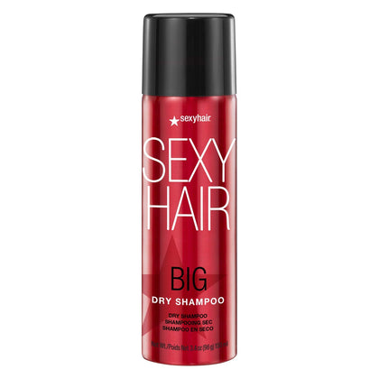 SexyHair Big Shampoo Sec 132g vue avant avec spray transparent