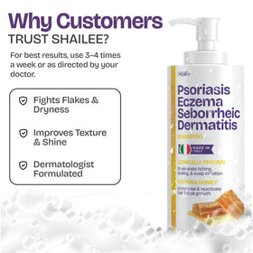 Shailee Shampoo psoriasis 240g - flacon avec bouchon ouvert