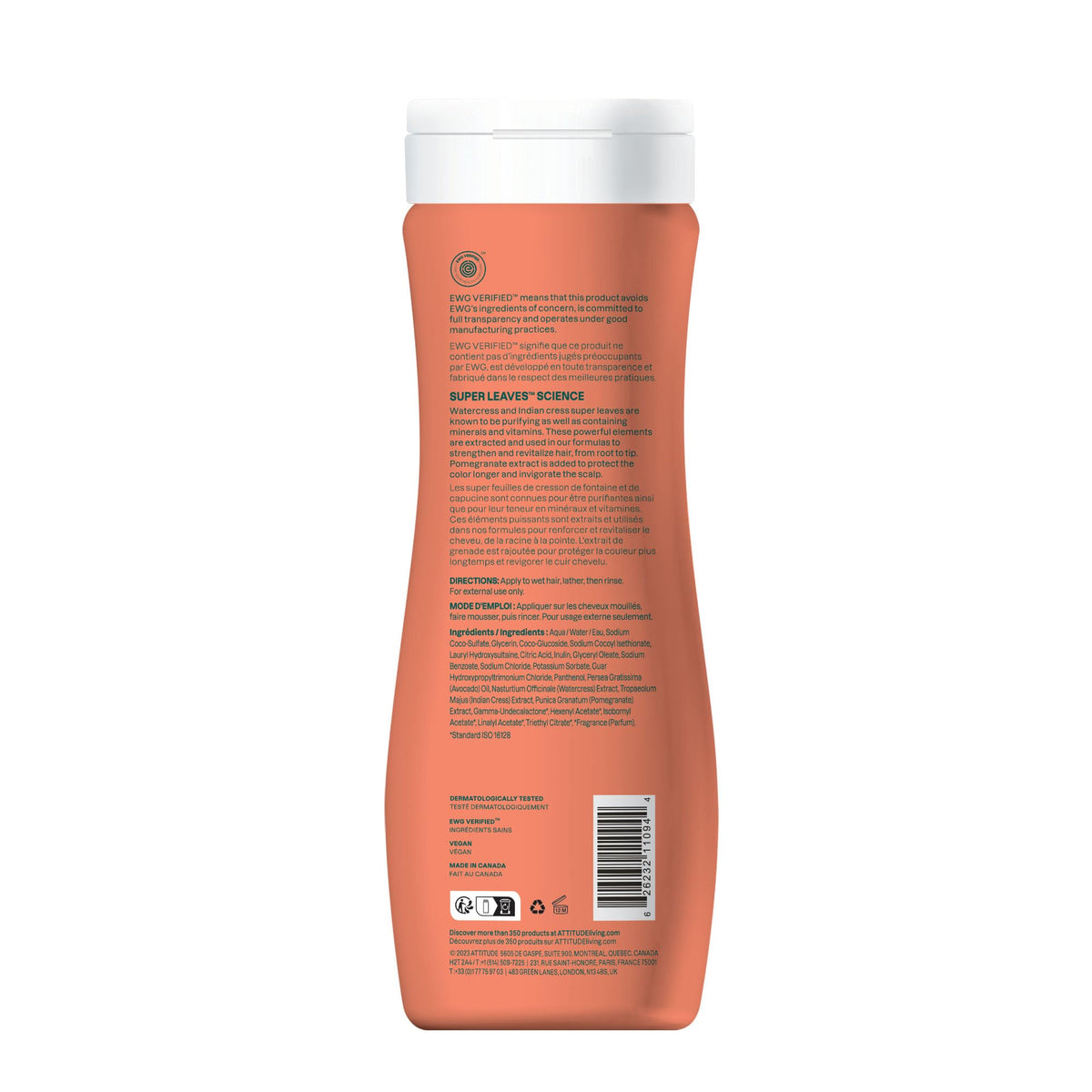 Shampoing Colorlast BIO SPECTRA ATTITUDE avec fruits et fleurs