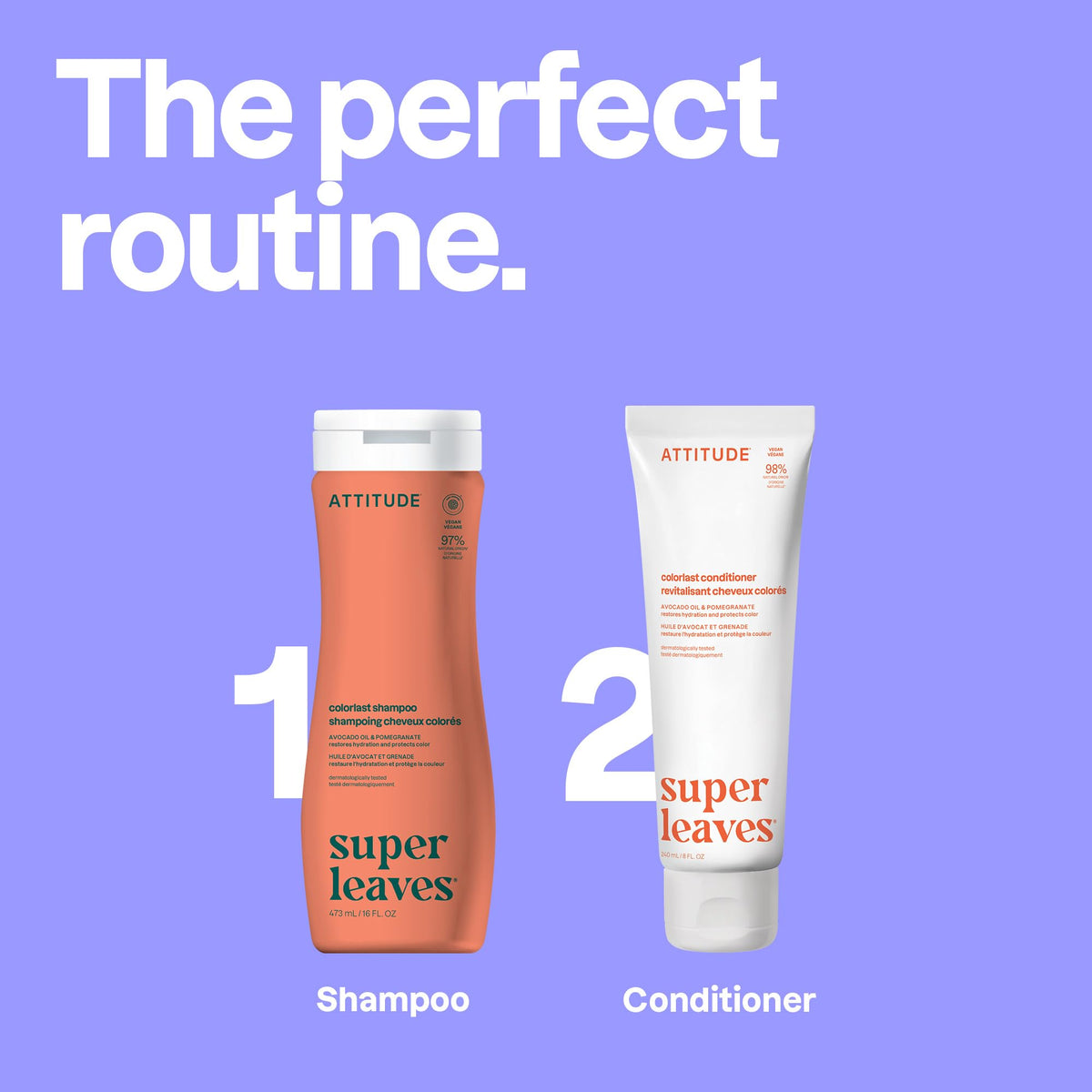 Shampoing Colorlast BIO SPECTRA ATTITUDE ouvert avec mousse