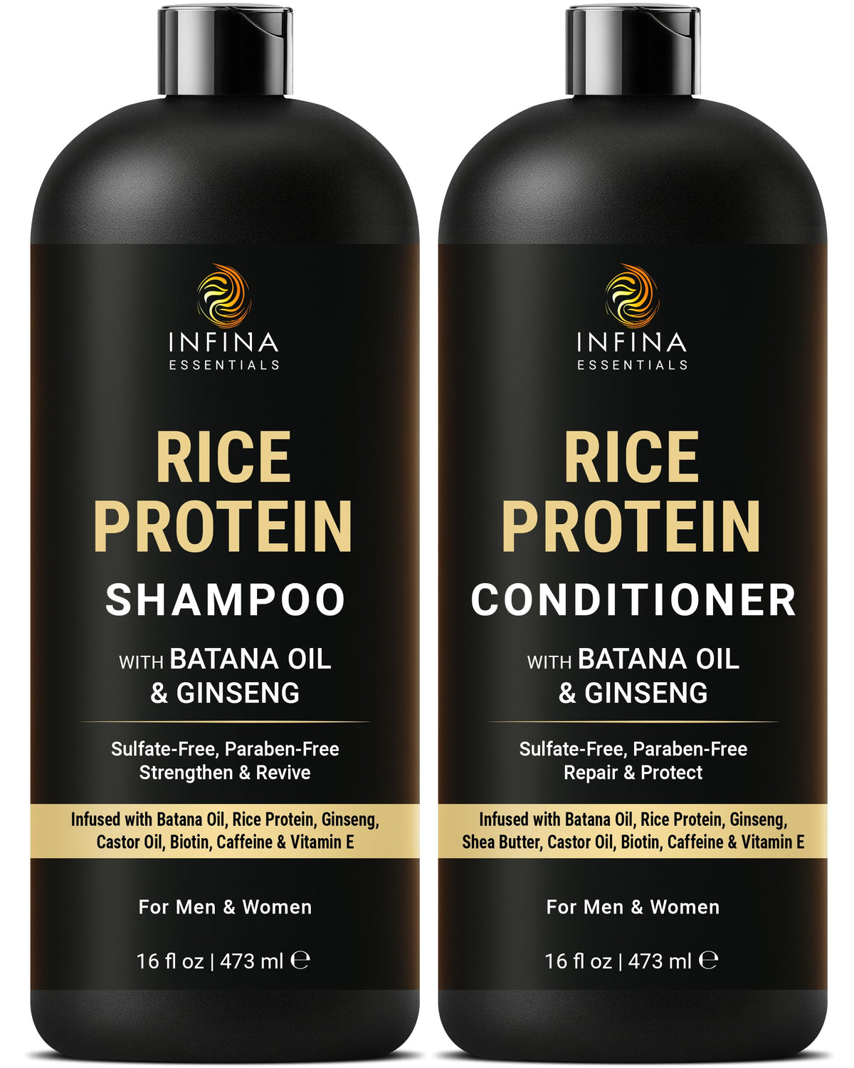Shampoo et Après-shampoing Eau de Riz INFINA ESSENTIALS vue de face