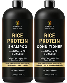 Shampoo et Après-shampoing Eau de Riz INFINA ESSENTIALS vue de face