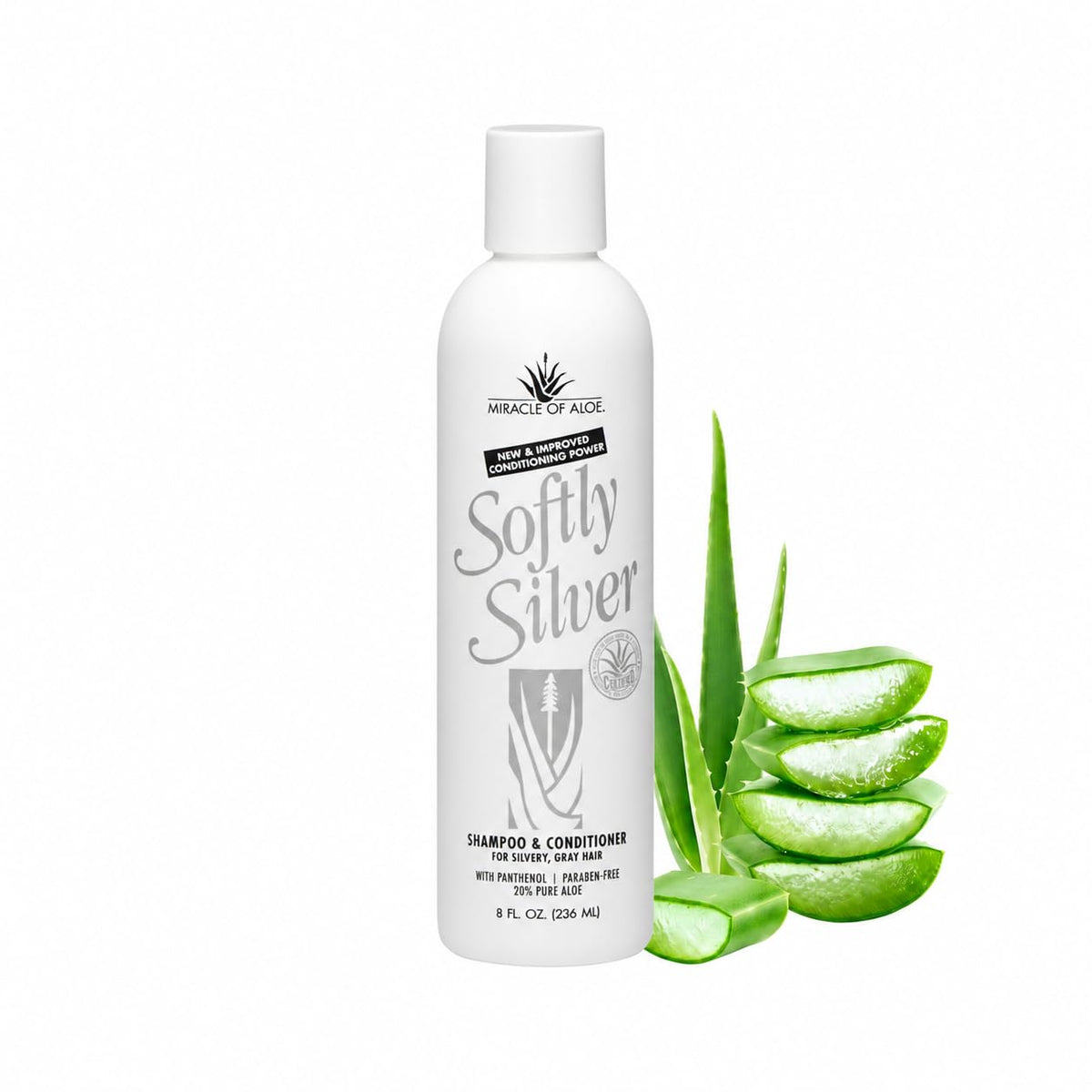 Shampooing 2 en 1 Miracle of Aloe pour cheveux gris, vue avant