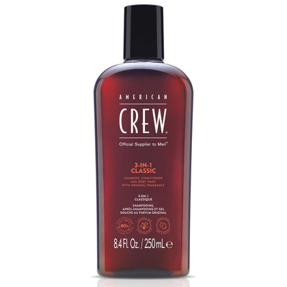 Shampooing 3-en-1 AMERICAN CREW 250 ml vue avant